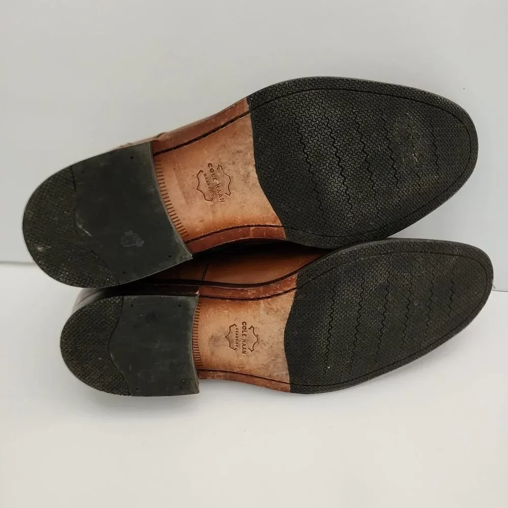 Cole Haan Shoes Brown Leather Grand OS Lenox‎ Hill Oxford Plain ToeMens 10.5